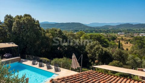 Ref 3908- Les Arcs sur Argens Beautiful Provencal villa in a quiet residential area, south-west facing and sunny with panoramic views. The villa is well maintained and has a good construction and technical standard. She is composed Ground floor: Hall...