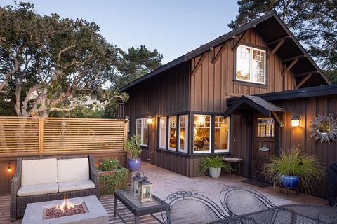 Located in the heart of Carmel-by-the-Sea, Solbakken has been loved and enjoyed by the same family for decades and maintains much of its original 1930s charm and character. Enjoying a prized location and oversized 6000SF lot, just a 1/2 block to l'Au...