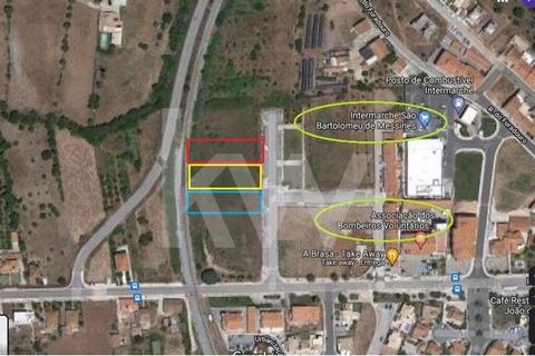 Lote de terreno para construção de moradia unifamiliar em banda até 265 m2, localizado em urbanização bastante conhecida na vila de São Bartolomeu de Messines.Zona residencial tranquila, com vista desafogada, muito próximo dos Bombeiros Municipais, S...