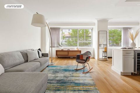 Welcome to Residence B105 in Manhattan House located at 200 East 66th Street. This magnificent 1 bedroom, 1 bathroom corner apartment offers Southern and Western exposure. The moment you arrive home you will immediately be greeted by the charming vie...