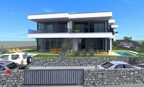 Doppelhaushälfte im modernen Design in Malinska, nur 700 m vom Meer entfernt! Die 160 m² große Villa steht stolz in Malinska auf einem 200 m² großen Grundstück. Im Erdgeschoss finden Sie ein Badezimmer und einen großzügigen Bereich, in dem Wohnzimmer...