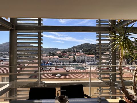 In beautiful building in second line facing the port beautiful T.3 sof 57 m2 approx on the third floor with elevator, the apartment is equipped with a large terrace of 21 m2 with breathtaking views of the port and the sea of two bedrooms with cupboar...