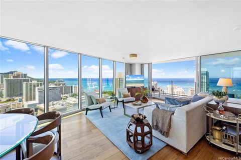 Step inside this fully furnished 3-bedroom oasis to elevate your everyday experience. This exceptional high-floor corner unit in Diamond Head Tower (Tower 2) provides nearly 270° panoramic views, allowing you to enjoy both ocean and mountain vistas. ...