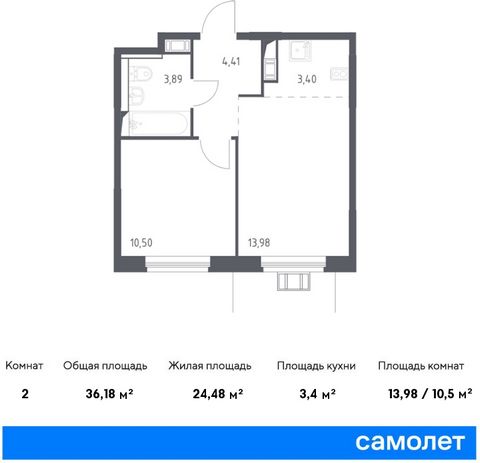 Продается 1-комн. квартира. Квартира расположена на 3 этаже 12 этажного монолитного дома (Корпус 8.3, Секция 1) в ЖК «Прибрежный Парк» от группы «Самолет». Жилой комплекс «Прибрежный Парк» находится на побережье реки Пахры. До МКАД всего 9 км, а до с...