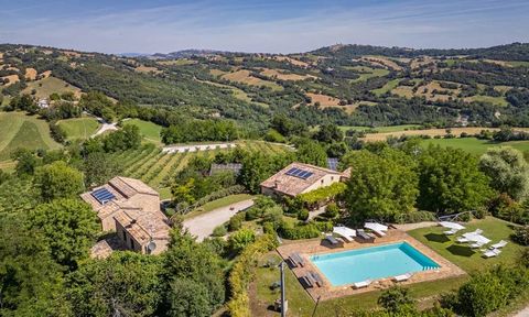 Welcome to a world of opportunity nestled in the heart of Le Marche, Italy. Here, surrounded by 10.3 ha of panoramic land, you’ll find a captivating farmhouse boasting three separate buildings (The Main Building, The Spa Building and The Main House a...