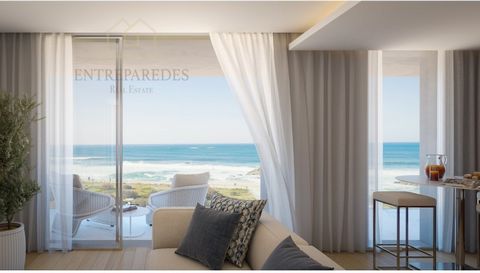 Luxury 2 bedroom flat in front of the sea in Praia de Azul Norte to buy in Vila do Conde. A development with a unique and striking architectural identity for the place, it was designed by the architect Vila Condense Manuel Maia Gomes in co-authorship...