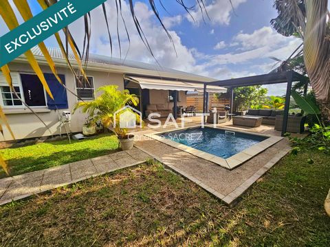 Maison T3 avec piscine et vue dégagée sur les hauteurs de Ducos