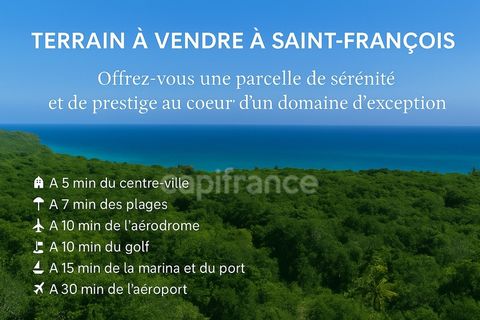 Terrain dexception à Saint-François (971), lotissement de 5 lots, terrain viabilisé, étude de sol réalisée