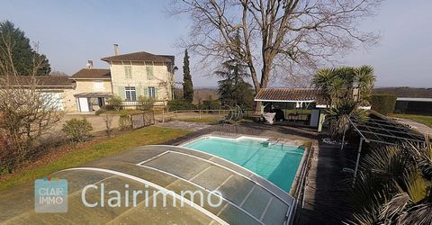 10 MN BAZAS ET LANGON - PROPRIETE AVEC MAISON DE MAITRE - DEPENDANCES - BOXES - 6 HECTARES
