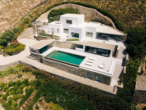 An exceptional luxury estate in one of Mykonos’ most serene and sought-after locations. Perched high in the hills, this timeless Cycladic villa offers unobstructed panoramic views of the Aegean Sea, complete privacy, and seamless indoor-outdoor livin...