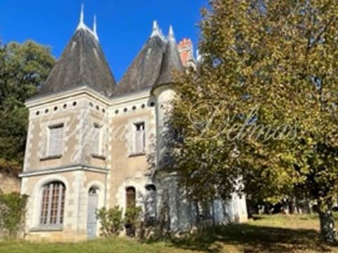 Authentique château du XVI° et de la fin du XIX° avec vue imprenable sur les bords de Loire. Edifié en 1550 et remanié au XIX° par une famille historique de Touraine, exposé plein sud, 500 M² habitables sur trois niveaux, entouré d'un parc d'un hecta...