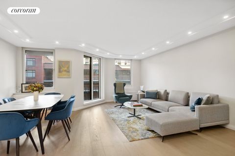 Turnkey, sleek and smartly designed 1339 sf, 2 bed/2 bath residence with a 66 sq ft terrace now available for purchase at 1 Rector Park, one of Battery Park City's hottest condos. This special home was recently fully renovated including raising the c...