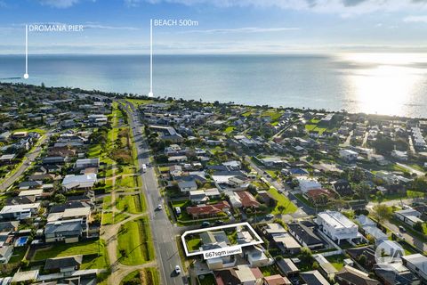 Enjoying a blue-chip position and prized beachside address barely 500m to the sand, this level 667m2 (approx) corner allotment offers a dream site to redevelop into two contemporary coastal townhouses (STCA) with stunning mountain views to Arthurs Se...