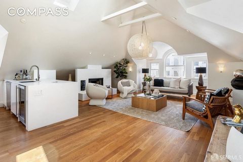 Stunning Pacific Heights penthouse! This unit was thoughtfully renovated to maximize light and volume and build in storage and conveniences into every inch. It features endless skylights, exposed beams, hardwood flooring, and custom closets. At the t...