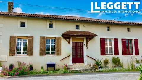 A21320ELM17 - Located in the south of Charente Maritime, 10 minutes from Jonzac, this single storey property offers you a beautiful living space and 6000m² of enclosed land with large outbuildings. This house is made up of 3 bedrooms, a bathroom, a s...