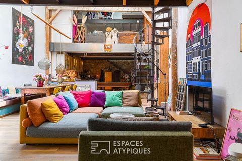 Resulting from the rehabilitation of a former artist's studio, this real freehold loft has a living area of 170 m2 and is located in the heart of the artists' district. Its architectural typology transcribes the codes of contemporary post-industrial ...