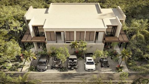 Une maison résidentielle de luxe de 3 chambres à vendre à Tulum. Le développement comprendra les commodités suivantes : parking, terrasse, jardin, piscine, bassin profond, piscine privée, salon, cuisine, salle à manger, accès contrôlé et sécurité 24h...