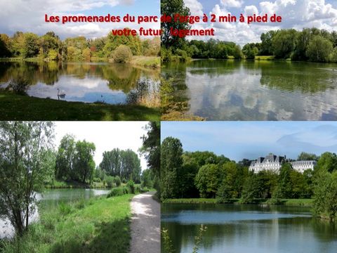 91700 - Sainte Geneviève des bois: Dans immeuble situé en bordure du parc de la vallée de l'orge et des commerces de la Boële, gare RER C (8 min à pied), crèches, écoles maternelles et primaires à 100 m. Appartement de type T4 de 65 m² comprenant: un...