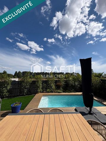 SAINT BRES villa neuve extérieur paysagé et piscine