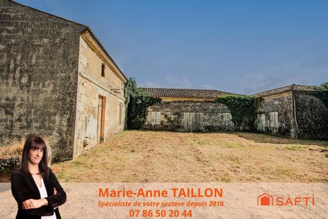 Grange en pierre à rénover avec vue panoramique sur la campagne vallonée et l'Estuaire