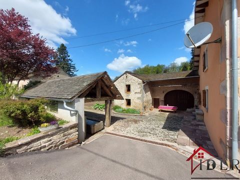 Rare, at the foot of the Vosges, near spa, beautiful renovated and isolated farmhouse of 180m2 including a kitchen of 35m2, living room of 45m2 with fireplace, bathroom, toilet. Upstairs, 4 large bedrooms. Wood heating. An adjoining cottage of 80m2 (...