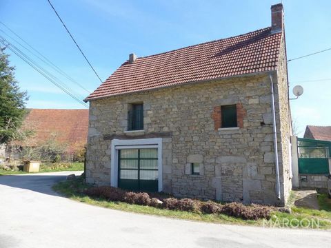 MARCON IMMOBILIER - CREUSE EN LIMOUSIN - Ref 88271 - NEW AQUITAINE - CHENERAILLES SECTOR - A house comprising on the ground floor: veranda, kitchen, dining room, living room, office, bathroom (cupboard), wc. 1st floor: landing, 2 bedrooms, shower roo...