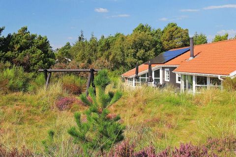 Auf einem attraktiven Naturgrundstück, unmittelbar im Anschluss an die geschützte Dünenlandschaft, findet man dieses geräumige Ferienhaus mit Pool, Whirlpool und Sauna für Ihre Erholung. Nicht zuletzt Ihre Kinder werden sich für den schönen Poolberei...