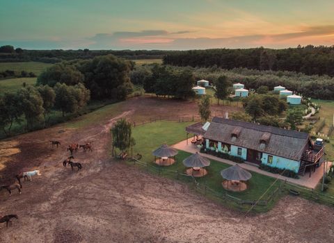 Homoki Lodge, situated in the heart of the Hungarian Southern Great Plains just south of Budapest, is more than just a property; it's a unique countryside retreat that redefines luxury. This extraordinary estate seamlessly blends timeless architectur...