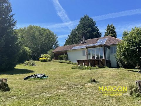 MARCON IMMOBILIER - Ref 87604 - CREUSE EN LIMOUSIN - 10 MIN AUBUSSON - Beautiful pavilion on basement comprising on the ground floor: entrance, living/dining room, fitted kitchen, hallway, 3 bedrooms, shower room with walk-in shower and jacuzzi, wc. ...