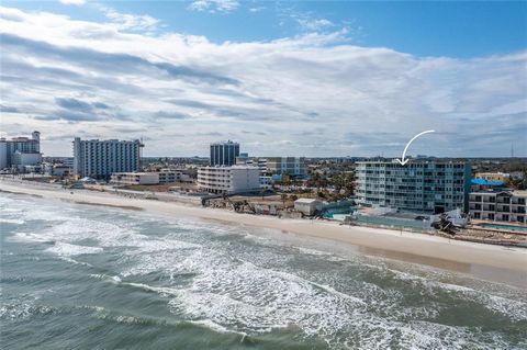 Oceanfront updated penthouse condo at Daytona Beach Club! Many desirable features, including a double balcony with a view of the Atlantic Ocean, brand new amenities such as air conditioning, vertical blinds, and paint. The unit's cleanliness and styl...