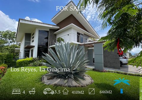 Discover this stunning two-story house located in the prestigious gated community within Hacienda Los Reyes. With luxury finishes and spacious areas, this property offers the perfect balance of elegance and comfort. First Level Details: – Entrance Ha...