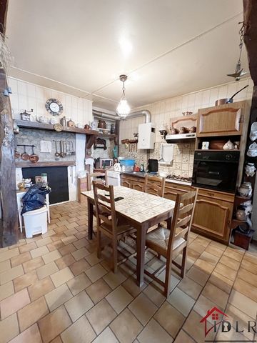 We offer you this pretty family house from 1844 located in a dynamic and quiet village. It is composed of 5 rooms. On the ground floor, you will find an entrance, kitchen, living room, WC, bathroom, terraces and garage. The first floor leads to two b...