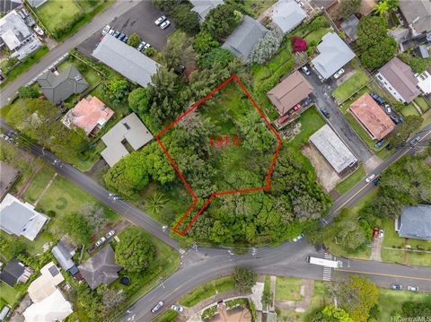 Build your dream home on this 12,259 sqft lot. This lot features a gentle up slope, perfect opportunity to design and build your home in prestigious Manoa.