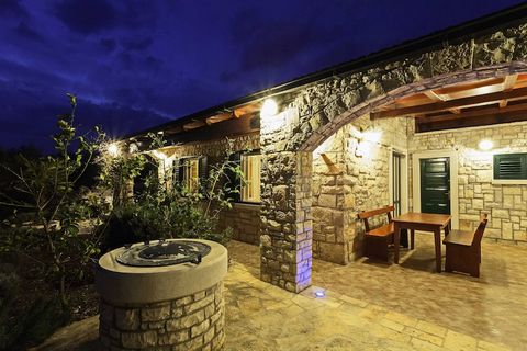 Stone House San Pelegrin is self catering two bedroom holiday home located in Vela Luka, only 250 meters away from the sea. On private land with a large courtyard there is a spacious furnished terrace with sea view and outdoor stone fireplace. Privat...