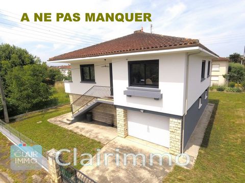 MARMANDE CENTRE - MAISON SUR SOUS SOL TOTAL AVEC GARAGE ET T2