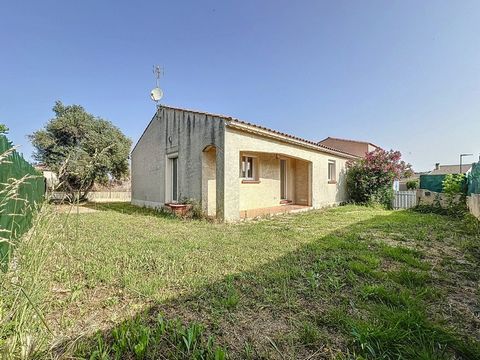 Maison à vendre GIGEAN (34) - Plain-pied T5 - 4 chambres - Terrain clos de 380 m2 - Garage - Parking privatif