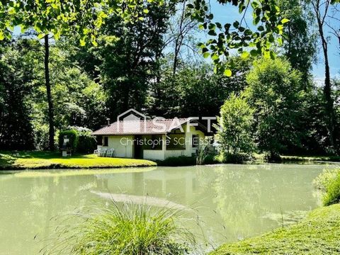 Etang avec cabanon de 25 m2