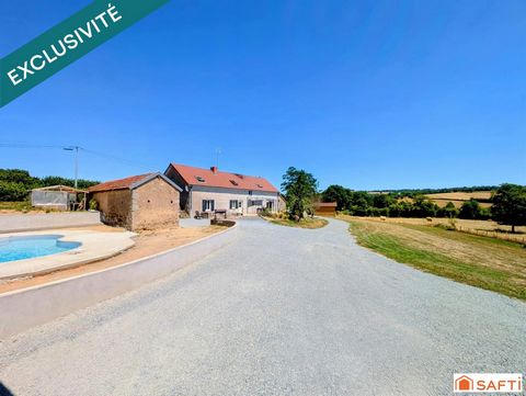 Longère en pierre rénovée avec piscine et atelier