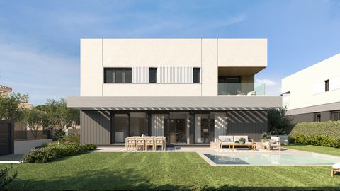 This beautiful new construction villa with pool is located in Puig de Ros, in the southeast of Mallorca. On the ground floor of the villa is a toilet, an office, a laundry room, a kitchen, living and dining room, a terrace with pool and a garden. Fur...