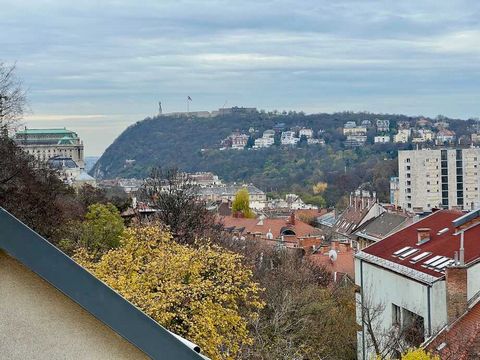 Excellently located penthouse apartment for rent near the Buda Castle, in District I, on Lovas út. The property is situated on the top floor of a modern condominium with elevator. It consist of a sunny living room, separate, large kitchen, 2 bedrooms...