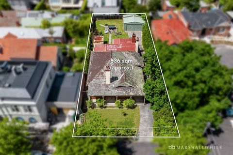Magnificently nestled within a substantial 836sqm approx. allotment in a quiet cul de sac only moments from either Hawksburn and Toorak Villages, this original c1910 solid brick, slate roofed residence represents a significant opportunity to renovate...