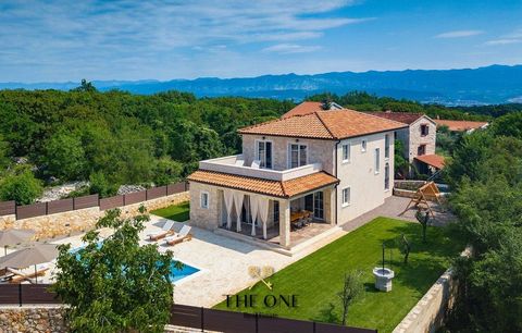 Beautiful stone villa with a swimming pool is located in a charming small town near Dobrinj on the beautiful island of Krk. The villa is spread over two floors and offers luxurious living space on a landscaped garden of 830 m². The ground floor of th...