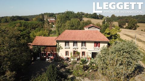 A24654JSN32 - Nestled in the rolling hills of Gers, South West France, you will find this amazing house in private, fenced grounds of 6757m2 with large barn, covered wood store with renovation potential, piggery, petanque pitch, large partially cover...