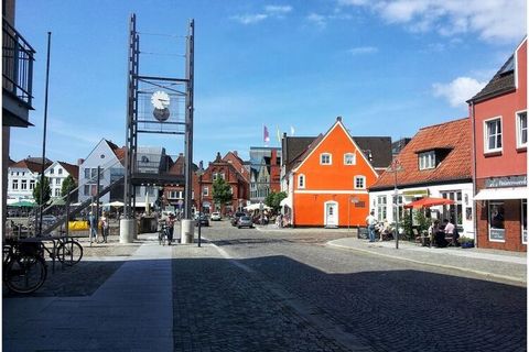 Tolle 100 m² familienfreundliche Ferienwohnung liegt im Erdgeschoss eines Reetdach- Hauses mit Platz für 2 Erw, und 1-2 Kinder. (Kleinkind im Kinderbett). Die Alleinlage sowie die Umgebung sorgen für Erholung in ländlicher Idylle. Großes Wohnzimmer m...