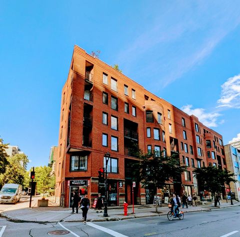 Rare condo in Downtown on two floors! Indoor garage, 2 entrance doors one on Sherbrooke and one on the 3rd floor! Almost completely renovated in 2002, 2 bedrooms, 2 bathrooms and a superb open area. One of the largest of all the units in the building...