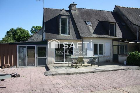 Maison mitoyenne d'un coté ( POSSIBILITE D'ACQUERIR COTE MITOYEN SANS PROBLEME + 55M2 ) située en campagne au calme sur son petit terrain, rénovée en 1975.