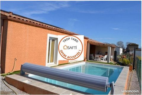 Villa plain pied 4 faces de 106m² sur terrain de 540m² avec piscine et garage