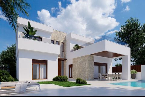 Descripción del objeto: Modernas villas que tienen una superficie construida de unas 205 m² (incluyendo terrazas) con 4 dormitorios, 3 baños (2 en-suite), 2 vestidores, 1 aseo, 1 salón/comedor con cocina moderna, 1 galería, 1 porche y 2 terrazas en p...