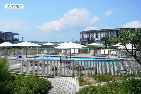 Welcome to Round Dune, a 76 unit oceanfront co-op on Dune Road in East Quogue. This is a second story, top floor, open plan studio unit with charming built ins, king size bed with ensuite bath, and deck, offering fabulous ocean and bay views. Enjoy y...