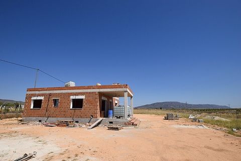 Country house under construction waiting for final purchaser details in Pinoso . Country house under construction near Pinoso. It has 3 bedrooms, 2 bathrooms, front terrace and gallery. There is the option of building a guest house with a living-dini...